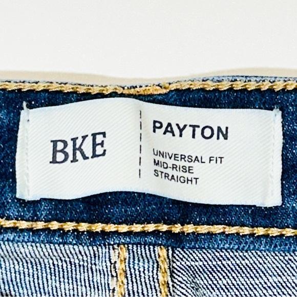 BKE jeans Payton Mid Rise Straight leg jeans distressed stretchy women Size 32 - Picture 3 of 12